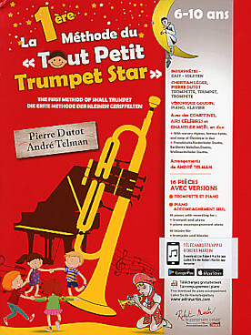 Illustration de La 1re MÉTHODE DU TOUT PETIT TRUMPET STAR : initiation avec des comptines, airs célèbres et chants de Noël en duo