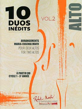 Illustration de 10 DUOS INÉDITS sur des thèmes célèbres, arr. Maffi - Vol. 2 : niveau cycle 1, 3e année