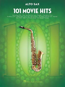 Illustration de 101 MOVIE HITS - Saxophone alto