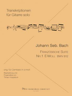 Illustration de Suite française - N° 1 BWV 812 en mi m (tr. Hoppstock)