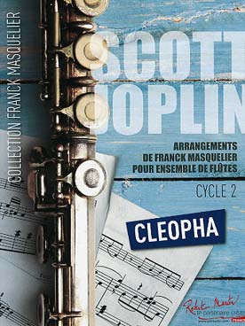 Illustration de Cleopha pour 4 flûtes (ou 2 piccolos et 2 flûtes), flûte alto, flûte basse et  contrebasse (cycle 2)