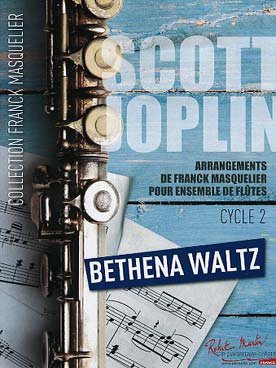 Illustration de Bethena Waltz pour 4 flûtes dont 1 en option, flûte alto, flûte basse et  contrebasse (cycle 2)