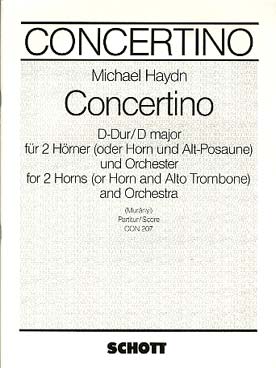 Illustration de Concertino en ré M pour 2 cors et orchestre