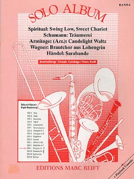 Illustration de SOLO ALBUM (tr. Armitage/Reift) avec accompagnement piano - Vol. 6 : Swing low sweet chariot,  SCHUMANN Träumerei, Candelight waltz...
