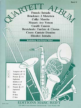 Illustration de QUARTETT ALBUM - Vol. 12 : Franck, Bruckner, Buxtehude, Mozart, Casali, Lully, Croce et Hässler