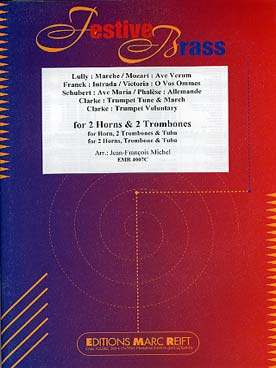 Illustration de QUARTETT ALBUM : Lully, Franck, Clarke, Mozart, Schubert, Phalèse et Victoria pour 2 cors et 2 trombones