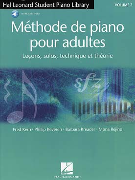 Illustration de MÉTHODE DE PIANO HAL LEONARD adultes : leçons, solos, technique et théorie - Vol. 2 avec accès audio