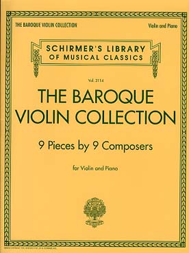 Illustration de The BAROQUE VIOLIN COLLECTION : 9 pièces de 9 compositeurs