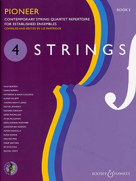 Illustration de 4 STRINGS Conducteur + CD - Vol. 3 Pioneer : contemporary string quartet repertoire for established ensembles
