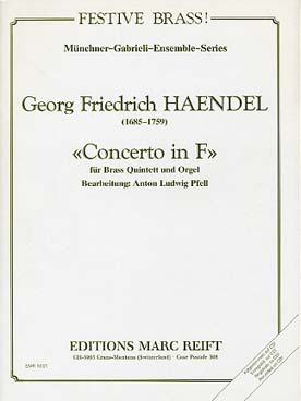Illustration de Concerto en fa M pour quintette de cuivres et orgue