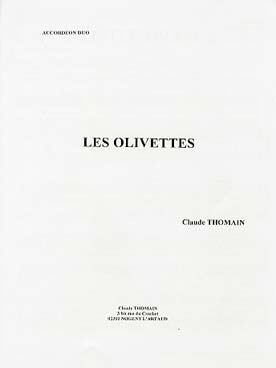Illustration de Les Olivettes pour accordéon duo basses composées
