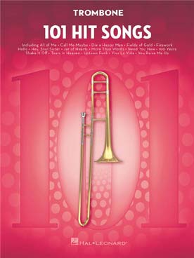 Illustration de 101 HIT SONGS - For trombone