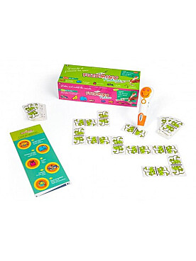 Illustration de FUZOMINO : pack de 28 dominos, crayon sonore, cable USB, règle du jeu, carte sélection de jeu (27.9 x 11.3 x 7.5 cm) - Nature, de 3 à 6 ans