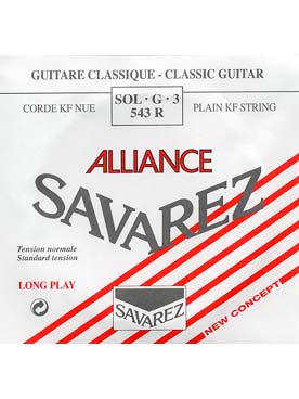 Illustration de CORDES SAVAREZ Alliance rouge (tension normale) - 3e (sol)