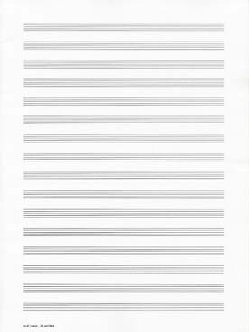 Illustration papier musique in 4 raisin 16 portees