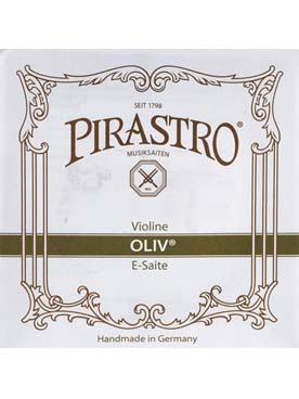 Illustration de Pirastro Oliv - 1re (mi) à boucle - calibre medium