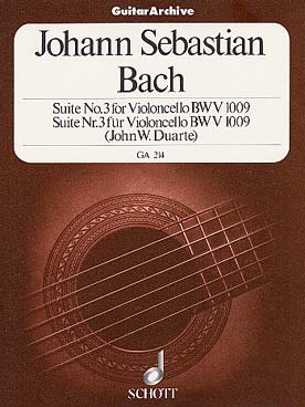 Illustration bach js suite violoncelle n° 3 bwv 1009