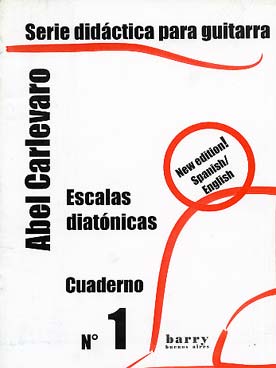 Illustration de Méthode (Serie didactica para guitarra), textes anglais/espagnol - Cuaderno 1 : gammes diatoniques