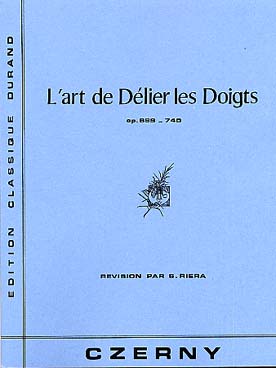 Illustration czerny op. 699/740 art delier les doigts