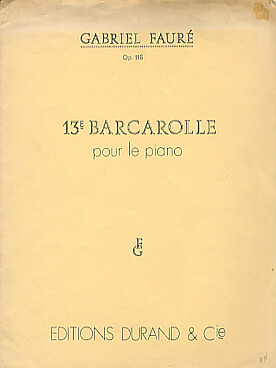 Illustration faure barcarolle n° 13 op. 116 en ut maj