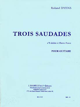 Illustration de Saudade N° 1, dédiée à A. Ponce