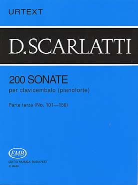 Illustration scarlatti sonates (200) vol. 3 (urtext)