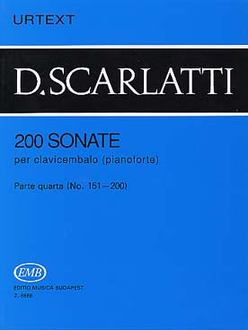 Illustration scarlatti sonates (200) vol. 4 (urtext)