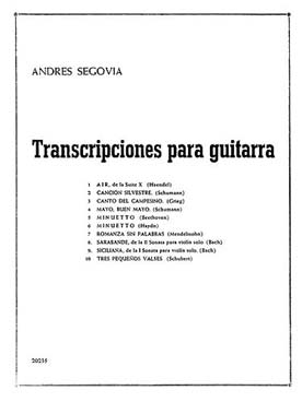Illustration de Transcriptions pour guitare
