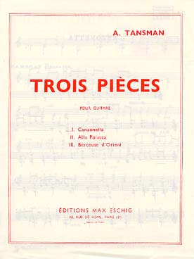 Illustration tansman pieces (3) : n° 1 canzonetta