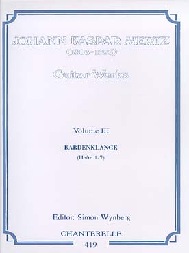 Illustration de Œuvres complètes pour guitare, nouvelle édition tr. par Torosian - Vol. 3 : Bardenklänge op. 13 N° 1-7