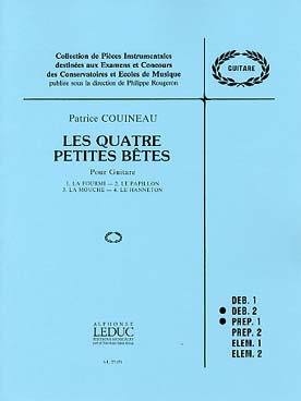 Illustration de Les 4 petites bêtes : la fourmi, le papillon, la mouche, le hanneton