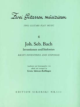 Illustration bach js inventions a 2 et 3 voix