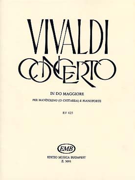 Illustration de Concerto en do M pour mandoline, cordes et clavecin RV 425 (réd. guitare et piano)
