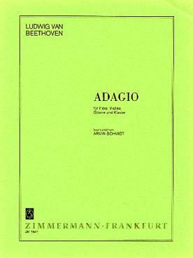 Illustration beethoven adagio flute/vlon/guitare/pno