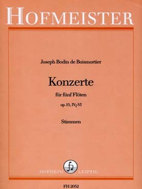 Illustration de Concertos op. 15 pour 5 flûtes - N° 4 à 6 : parties séparées