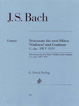 Illustration bach js triosonate bwv 1039 en sol maj