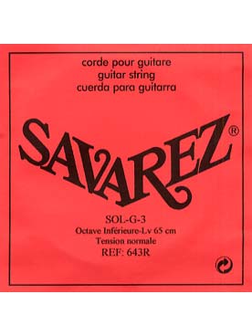 Illustration savarez guitare basse octave (65 cm) 3e