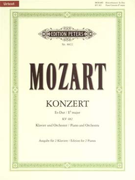 Illustration de Concerto N° 22 K 482 en mi b M (cadences de Zacharias)