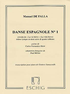 Illustration de 1re Danse espagnole (La Vie Brève) (tr. Samazeuilh)