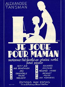 Illustration de Je joue pour maman (pièces très faciles en grosses notes) - N° 10 : Menuet