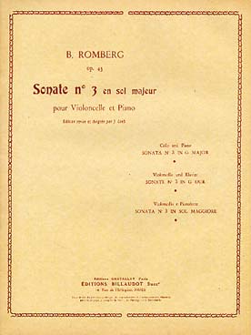 Illustration romberg sonate op. 43 n° 3 en sol maj