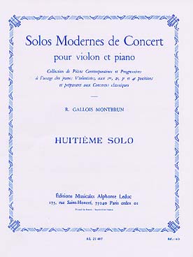 Illustration de 8e Solo moderne de concert