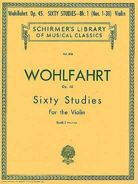 Illustration wohlfahrt op. 45 60 etudes (sh) vol. 1