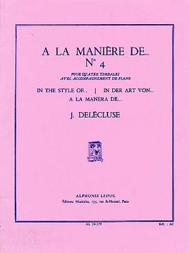 Illustration de A la manière de... - N° 4 : 4 timbales et piano