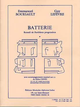 Illustration de Batterie, Recueil de partitions progressives avec CD