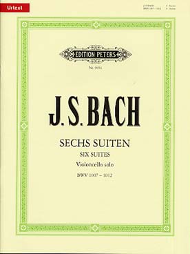Illustration de 6 Suites BWV 1007-1012 - éd. Peters (rév. Rubardt)