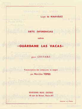 Illustration de Guárdame las vacas, 7 variations (tr. Yepes)