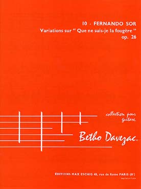 Illustration de Variations op. 26 sur "Que ne suis-je la fougère"