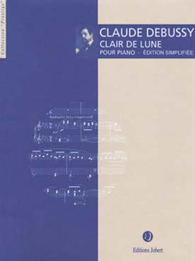 Illustration de Clair de lune, de la Suite bergamasque - éd. Jobert, simplifiée