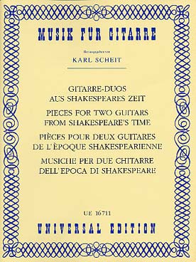Illustration de PIÈCES POUR 2 GUITARES de l'époque shakespearienne (tr. Karl Scheit)